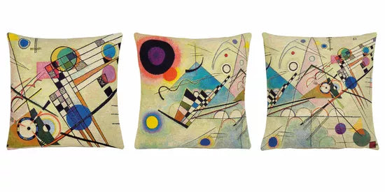 Wassily Kandinsky:
 3 Kissenhüllen "Komposition VIII A-C" im Set