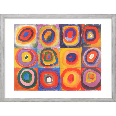 Wassily Kandinsky: Bild "Farbstudie Quadrate" (1913), gerahmt