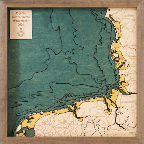 15 Jahre Weltnaturerbe Wattenmeer 2024 - Wandkarte