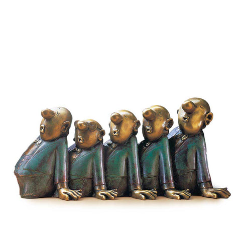 Loriot: Skulptur "Comedian Harmonists", Version in Bronze
