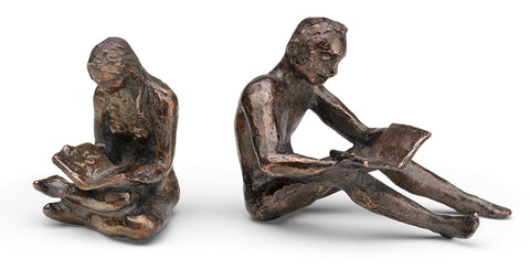 Birgit Stauch: Skulpturenpaar &quot;Buchleser&quot; &amp; &quot;Buchleserin&quot; - Bild 1