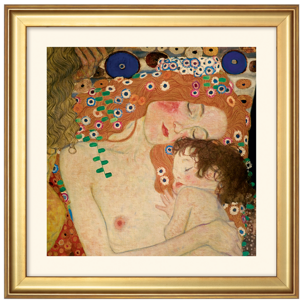 Gustav Klimt: 4 Bilder im Set, gerahmt