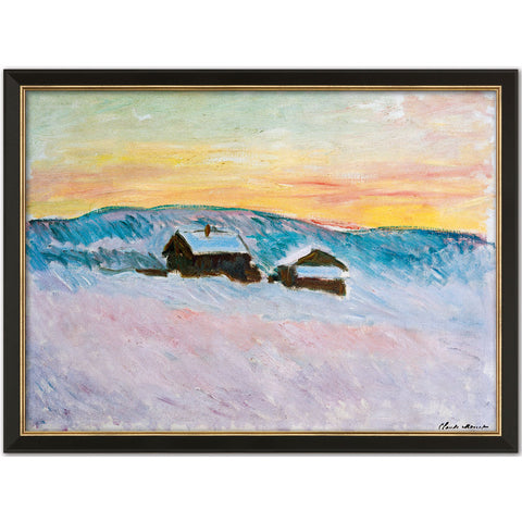 Claude Monet: Bild „Paysage de Norvège, Les maisons bleues“ (1895)