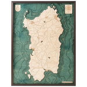 Sardinien - Wandkarte