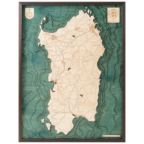 Sardinien - Wandkarte