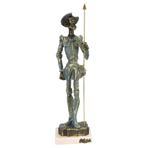 Angeles Anglada: Skulptur &quot;Don Quijote&quot;, Kunstguss Steinoptik - Bild 1