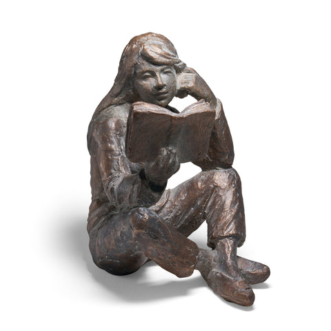 Luis Höger: Skulptur "Lesende", Bronze