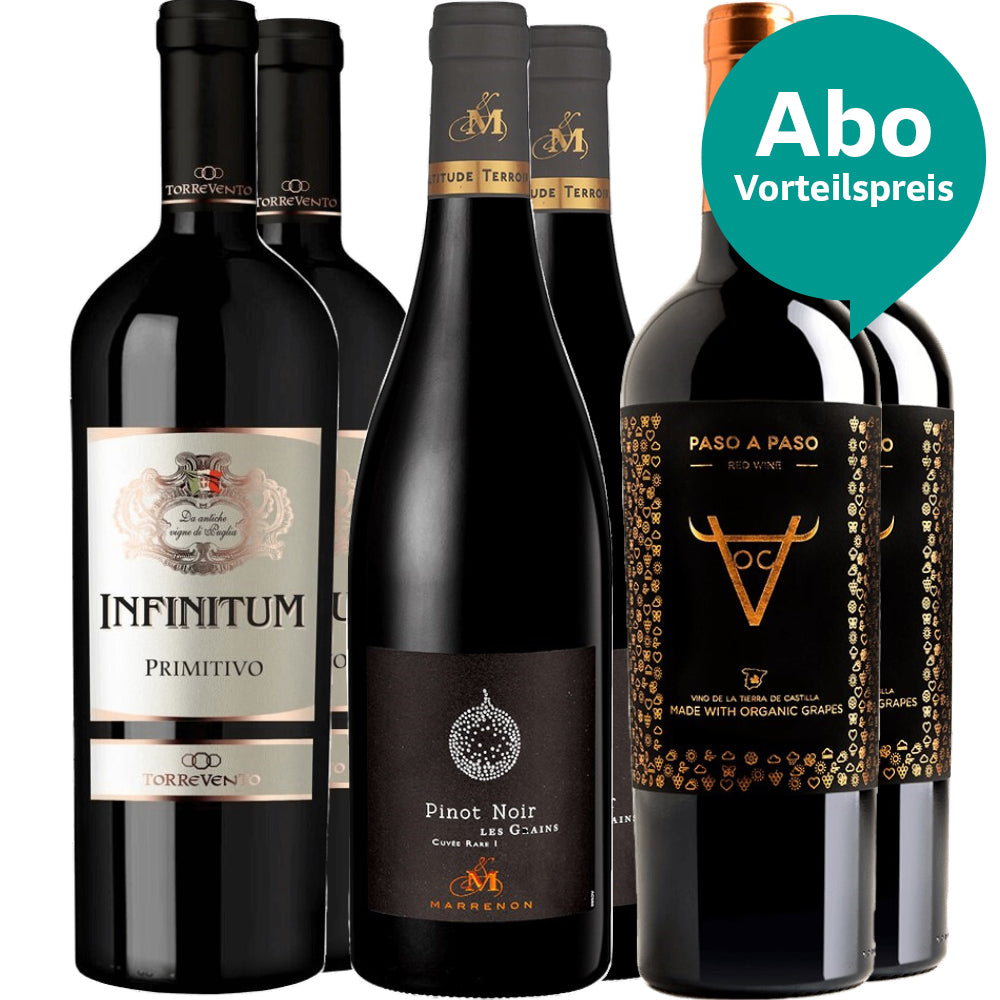 Feuer des Südens Rotweine - Sonderedition 6er Paket -Vorteilspreis für Weinabonnenten