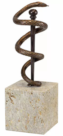 Skulptur "Äskulapnatter", Metallguss