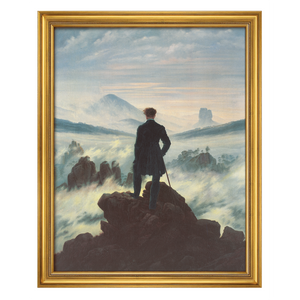 Caspar David Friedrich: Bild "Der Wanderer über dem Nebelmeer" (1818), gerahmt