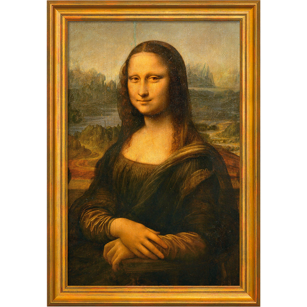 Leonardo da Vinci: Bild "Mona Lisa (La Gioconda)" (um 1503/05), gerahmt