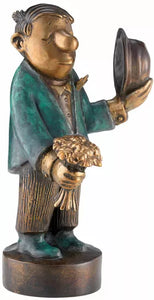 Loriot: Skulptur "Der Blumenkavalier - Jubiläums-Edition", Bronze