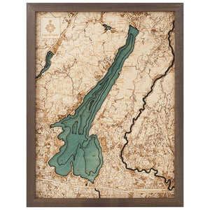Gardasee   - 3D Holz Wandkarte