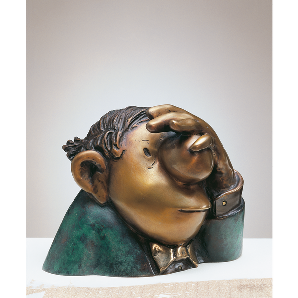 Loriot: Skulptur "Der Optimist", Version in Bronze