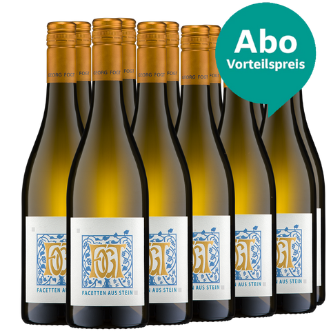 Spargelwein - Facetten aus Stein - 12er Paket - Vorteilspreis für Weinabonnenten