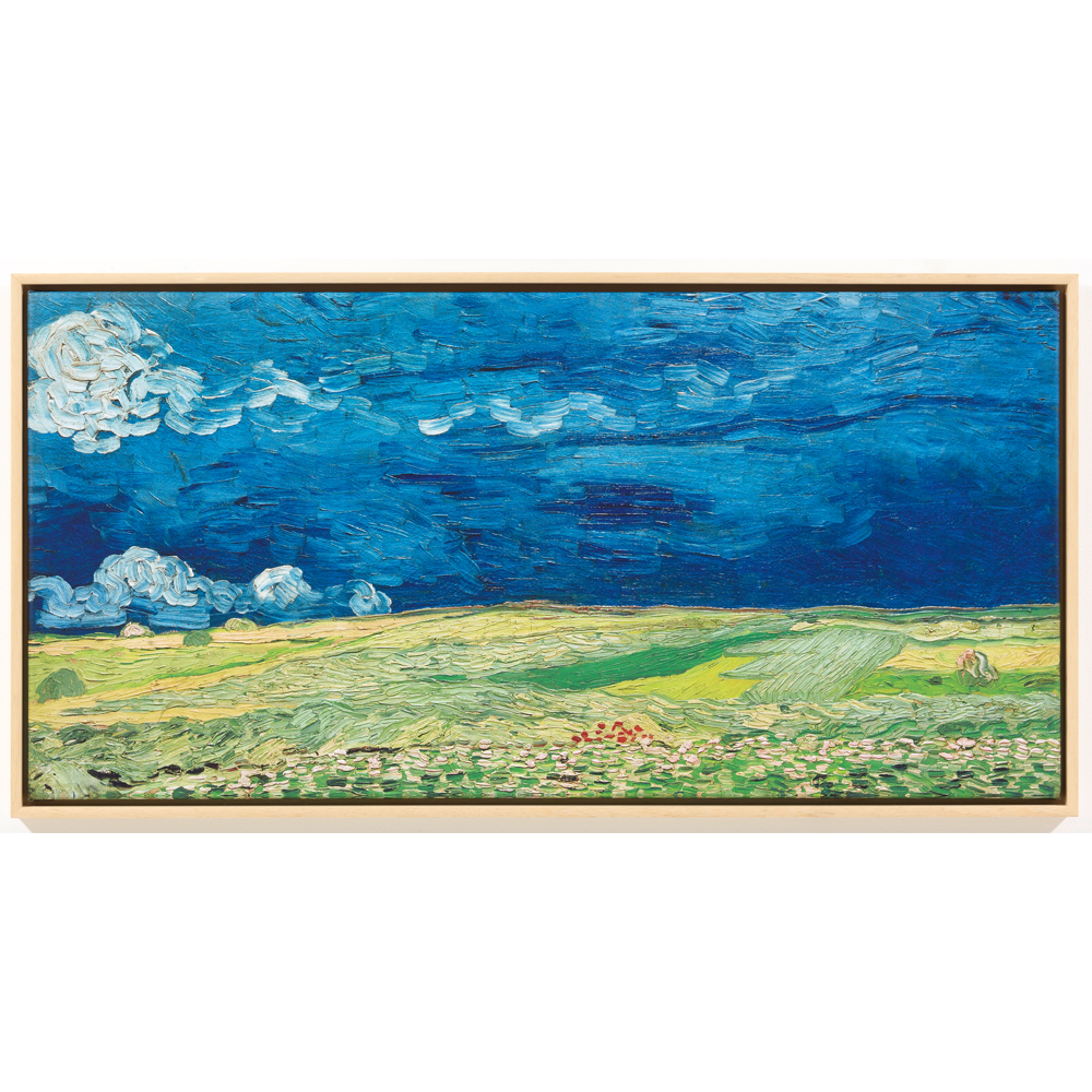Vincent van Gogh: Bild "Kornfeld bei Gewitterstimmung" (1890), gerahmt