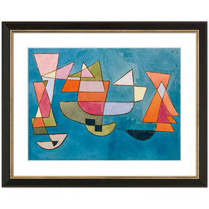 Paul Klee: Bild "Segelschiffe" (1927), gerahmt