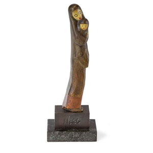 Emil Nolde: Skulptur "Mutter mit Kind", Bronze