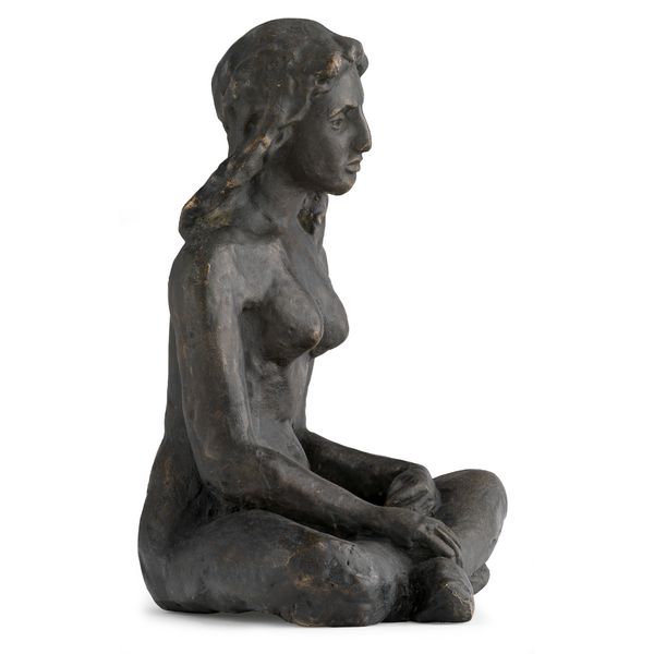 August Macke: Skulptur "Sitzende" (1912), Bronze