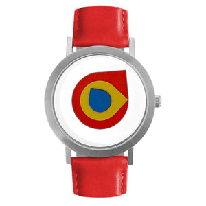 Armbanduhr Bauhaus RGB-Serie - rotes Armband