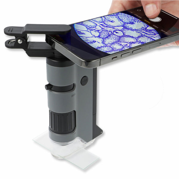Taschenmikroskop MicroFlip 100x-250x mit LED- und UV-Licht