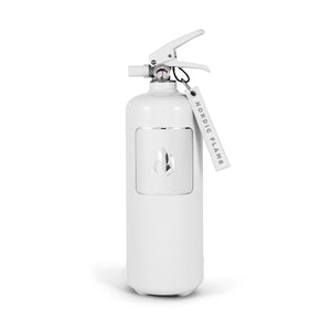 Feuerlöscher 2kg, weiß, weißes Emblem