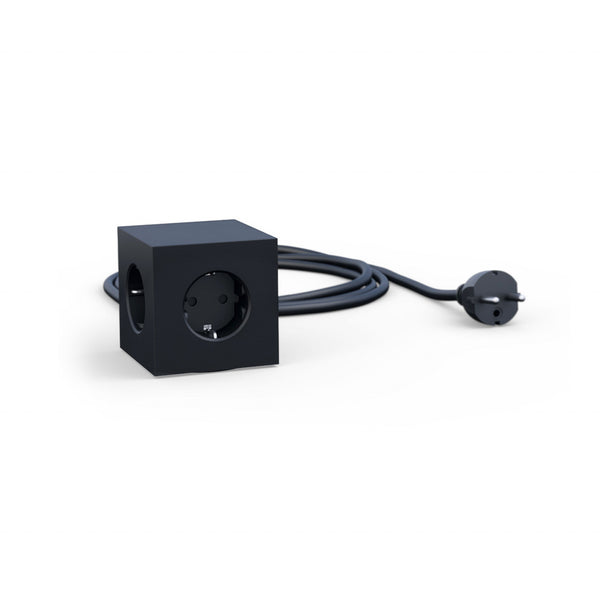Mehrfachsteckdose Square 1 USB & Magnet - schwarz