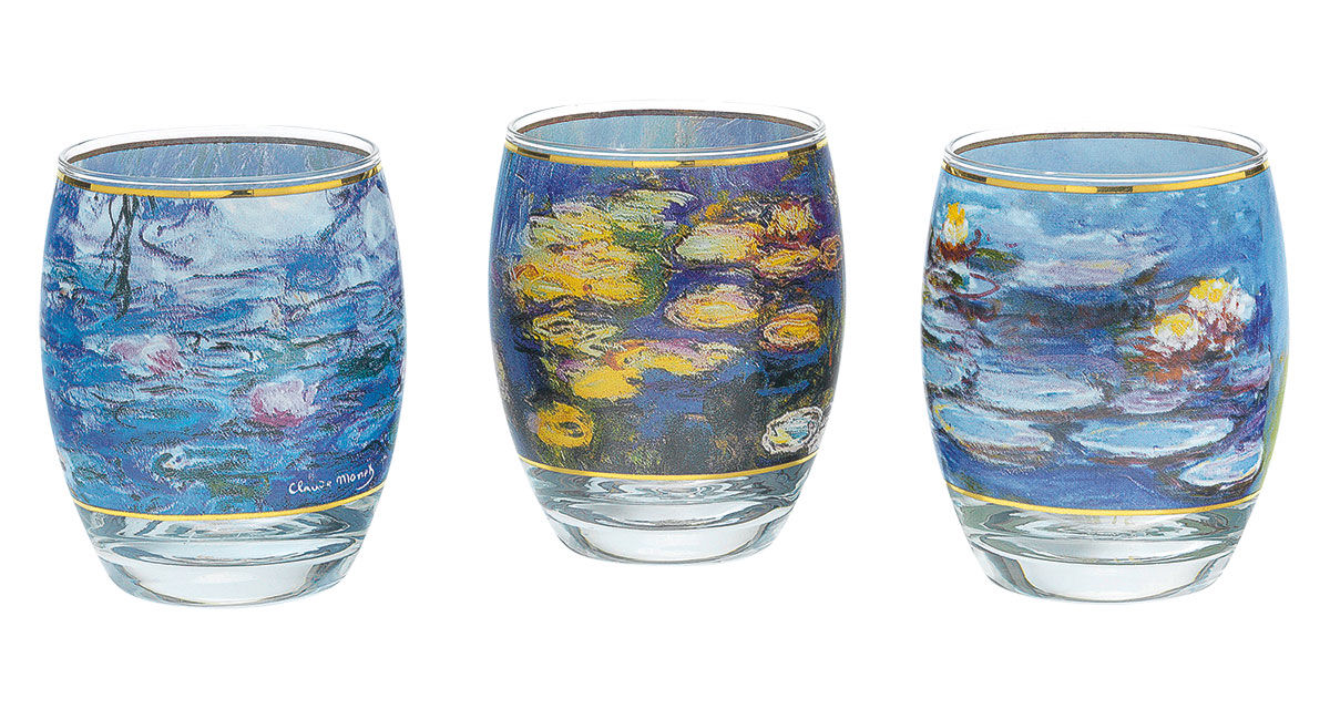 Claude Monet: 3 Teelichtgläser mit Künstlermotiven im Set - Bild 1