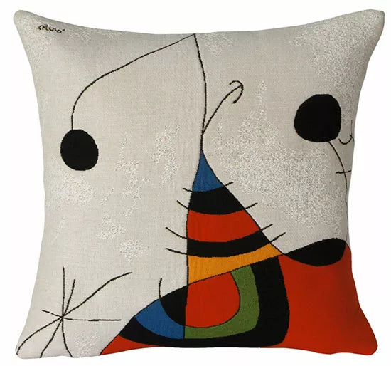 Joan Miró: Kissenhülle "Frau, Vogel, Stern - Extrakt Nr. 2"
