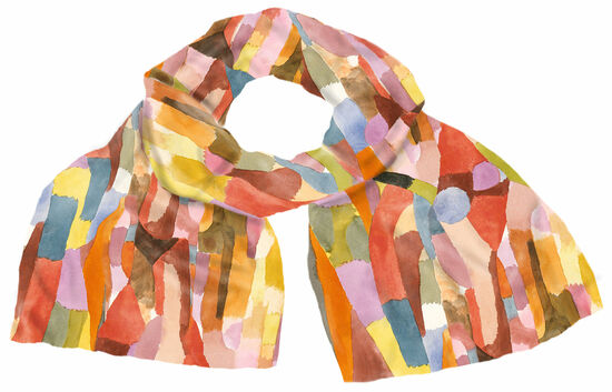 Paul Klee: Seidenschal "Bewegung der gewölbten Kammern"