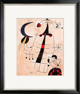 Joan Miró: Bild "Klage der Liebenden", gerahmt