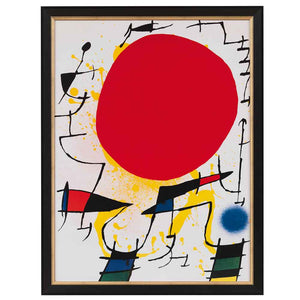 Joan Miró: Bild "Le Soleil Rouge (Rote Sonne)", gerahmt