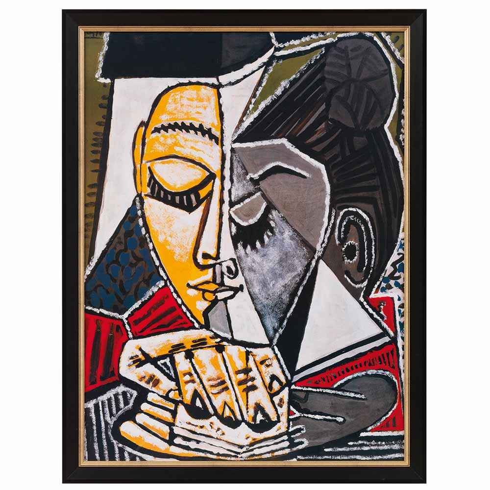 Pablo Picasso: Bild "Kopf einer lesenden Frau", gerahmt