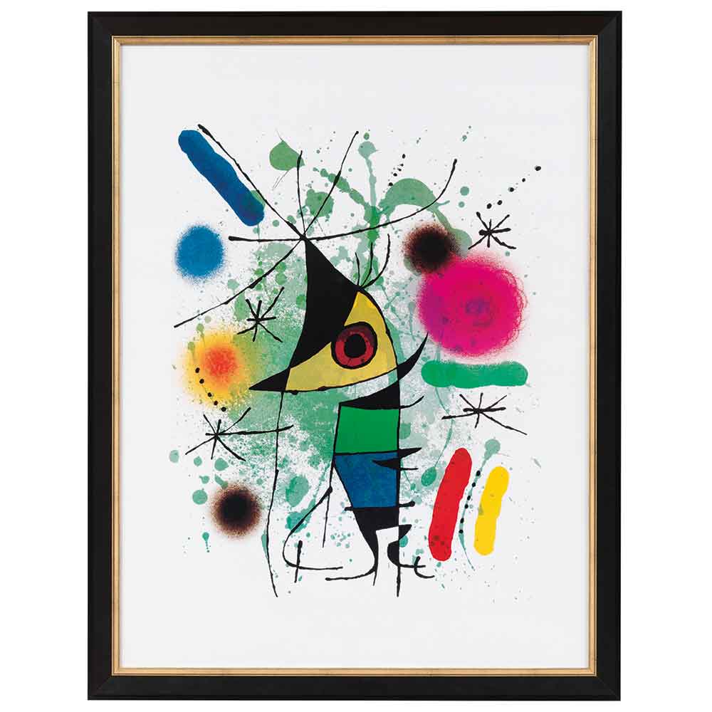 Joan Miró: Bild "Der singende Fisch", gerahmt