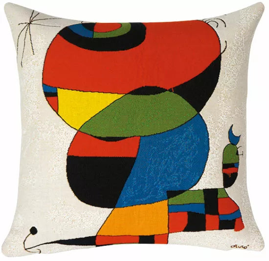 Joan Miró: Kissenhülle "Frau, Vogel, Stern - Extrakt Nr. 1"