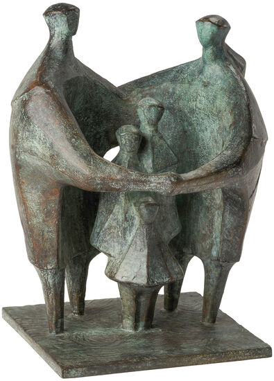 Gerhard Brandes: Skulptur "Familie", Bronze