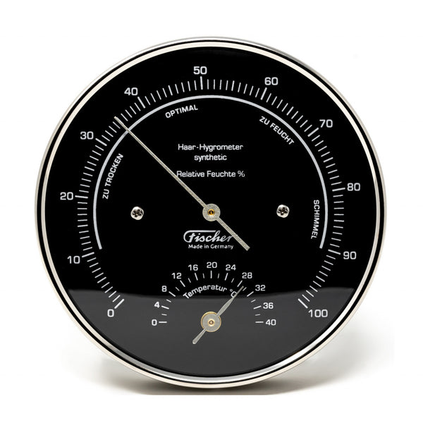 Wohnklima-Hygrometer mit Thermometer 100 mm Edelstahl