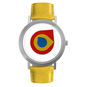 Armbanduhr Bauhaus RGB-Serie - gelbes Armband