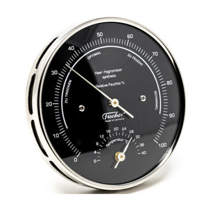 Wohnklima-Hygrometer mit Thermometer 100 mm Edelstahl