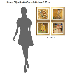 Gustav Klimt: Bild "Die Erfüllung" (1905/09), gerahmt