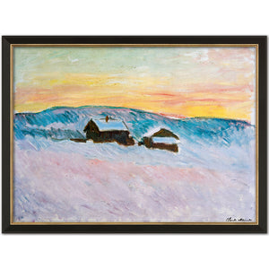 Claude Monet: Bild „Paysage de Norvège, Les maisons bleues“ (1895)