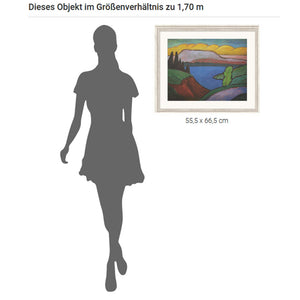 Gabriele Münter: "Der blaue See", gerahmt