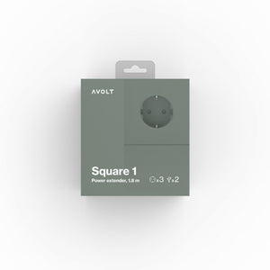 Mehrfachsteckdose Square 1 USB & Magnet - eichengrün