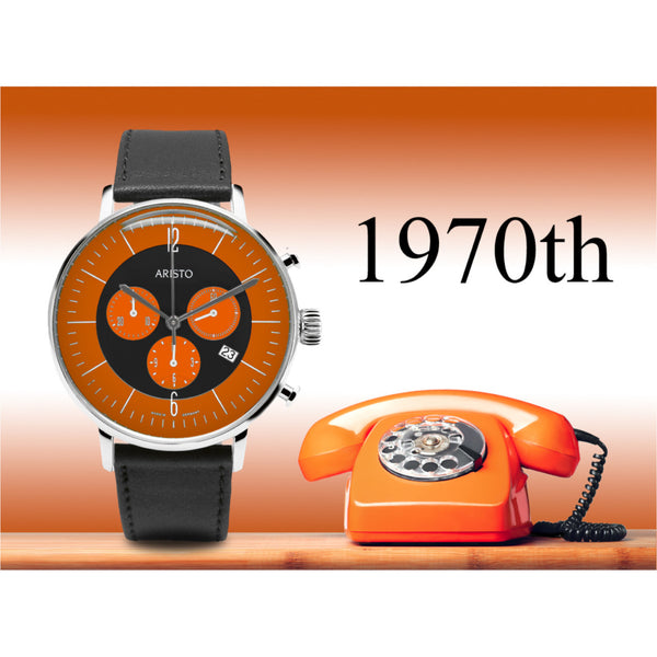 Chronograph Bauhaus - Orange/Schwarz