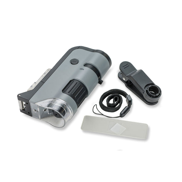 Taschenmikroskop MicroFlip 100x-250x mit LED- und UV-Licht
