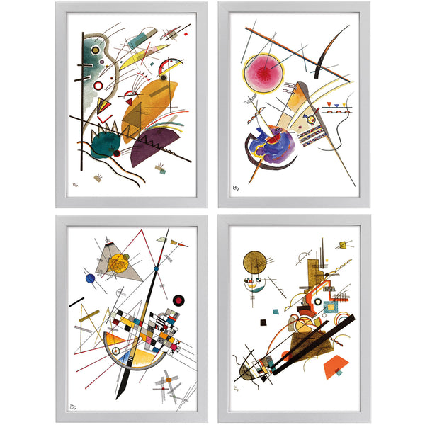 Wassily Kandinsky: 4 Bilder im Set, gerahmt - Bild 1