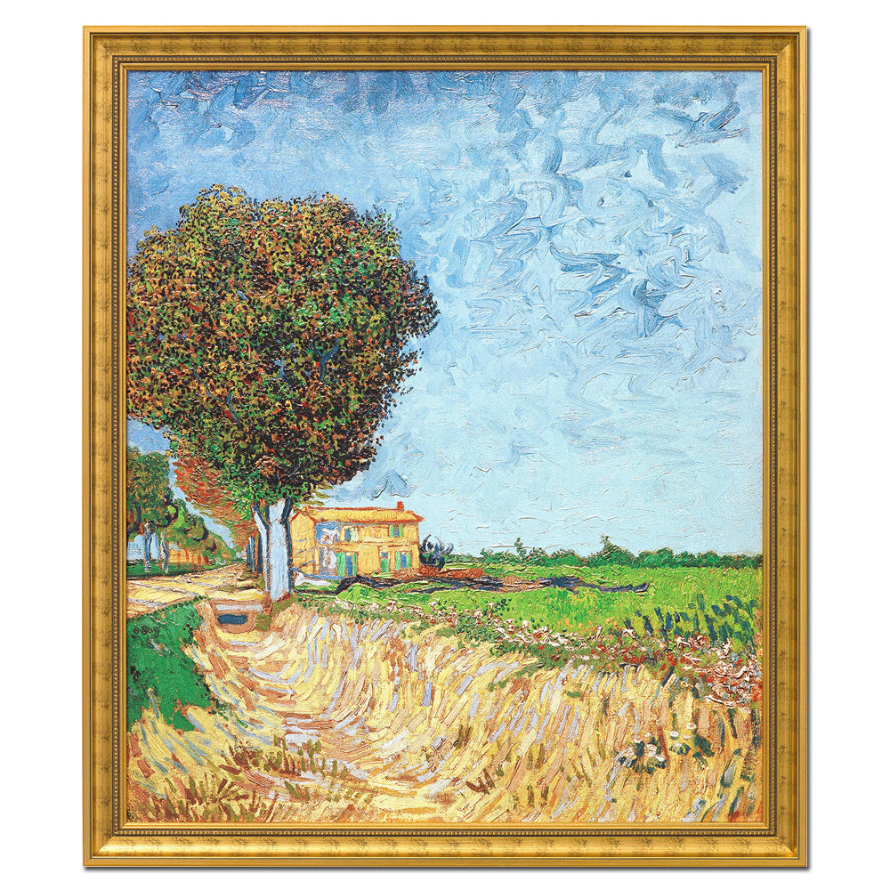 Vincent van Gogh: Bild &quot;Allee bei Arles mit Häusern&quot; (1888), gerahmt - Bild 1