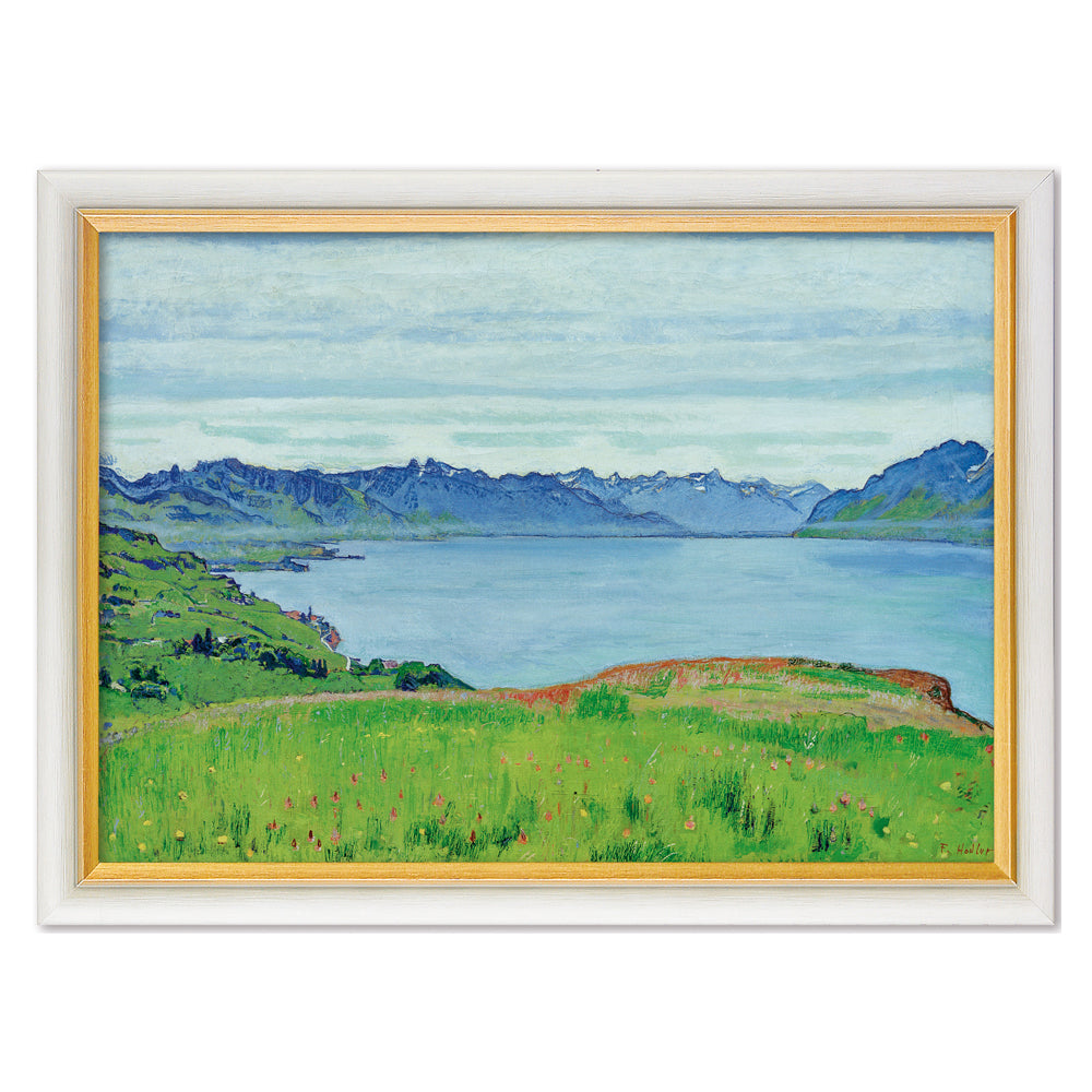 Ferdinand Hodler: Bild “Landschaft am Genfersee mit Blick gegen das Wallis”, 1907 - Bild 1