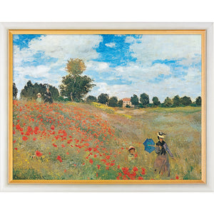Claude Monet: Bild "Les coquelicots à Argenteuil (Das Mohnfeld bei Argenteuil)" (1873), gerahmt