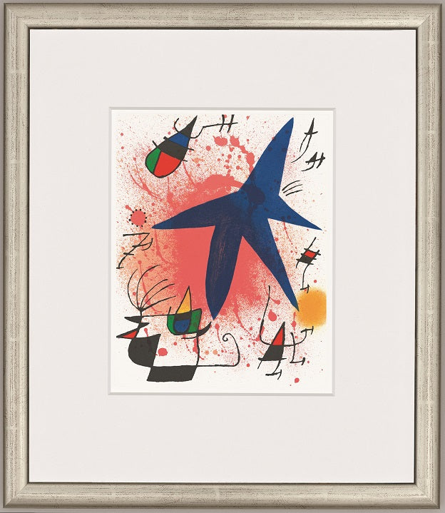 Joan Miró: Bild "L'étoile bleu - Der blaue Stern", 1972, gerahmt